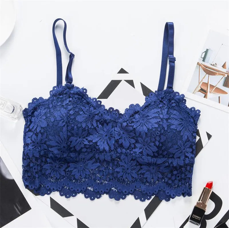 Large Size Lace Wrapped Chest Strap Tubetop Style 2 blue CHINA