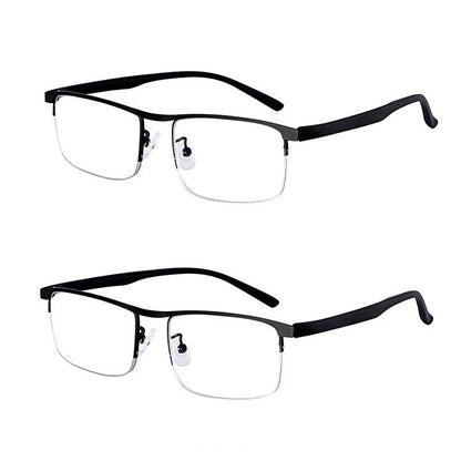 Intelligent Multifocal progressive reading glasses for men women near and dual-use Anti-Blue Light automatic adjustment Eyewear 2pc Black