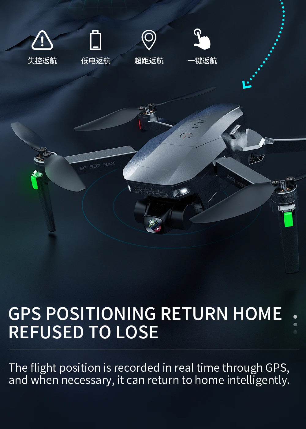 ZLL SG907 MAX GPS Drone Professional 4K HD ESC Camera 5G FPV WiFi With 3-Axis Gimbal Flight 25 Minutes Brushless RC Quadcopter