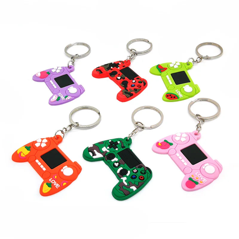 1PCS PVC new style Game Machine Keychain & Keyring Cute Gamepad Joystick Key Chain Keychains Bag Car Hanging fit men boy keys