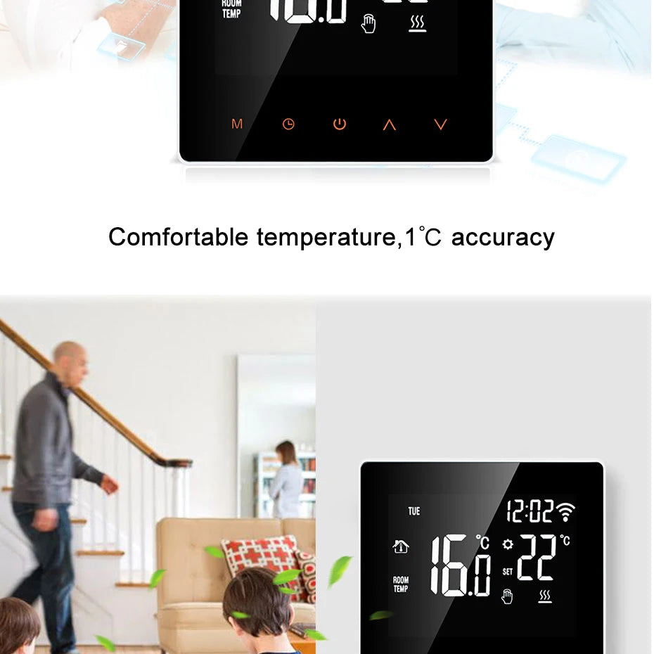 AVATTO Tuya WiFi Smart Thermostat, Electric Floor Heating Water/Gas Boiler Temperature Remote Controller for Google Home, Alexa