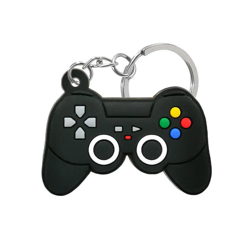 1PCS PVC new style Game Machine Keychain & Keyring Cute Gamepad Joystick Key Chain Keychains Bag Car Hanging fit men boy keys 7060-11