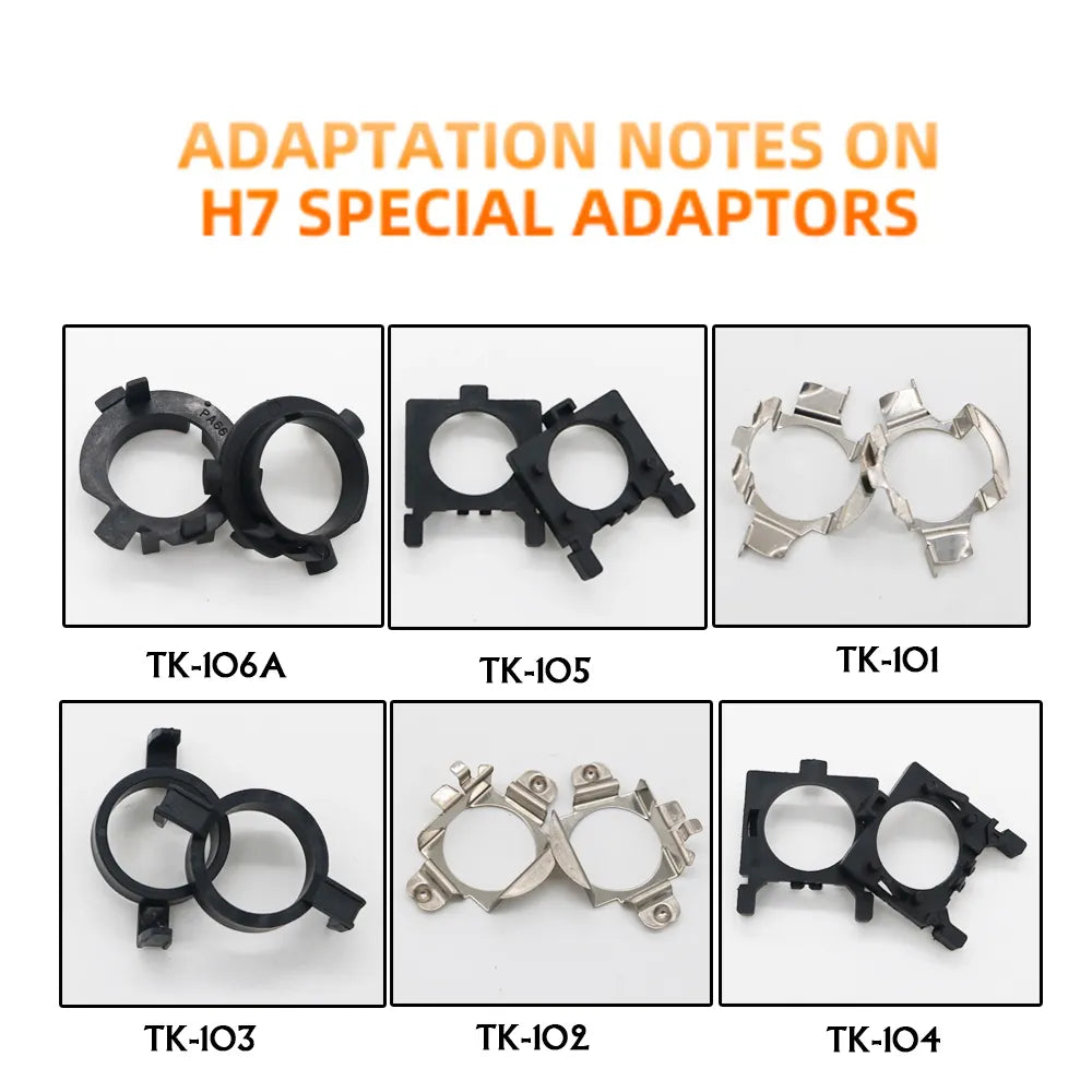 H7 LED Headlight Bulb Base Retainer Holder Adapter Socket Headlamp Mount Stand For Nissan Buick Mercedes-Benz Audi Renault Ford