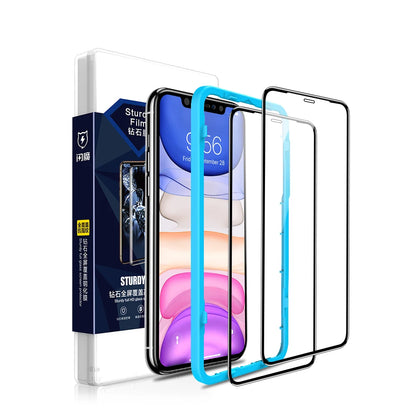 Diamonds Screen Protector For iPhone 11 11 Pro Max Full Coverage Glass For iPhone X XS MAX XR SE2020 High Definition High Definition 2pcs