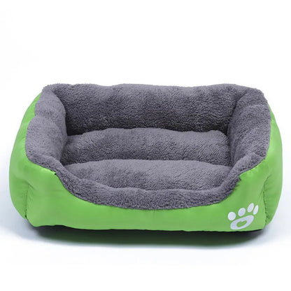 Very Soft Big Dog Bed Puppy Pet Cozy Kennel Mat Basket Sofa Cat House Pillow Lounger Cushion For Small Medium Large Dogs Beds Green