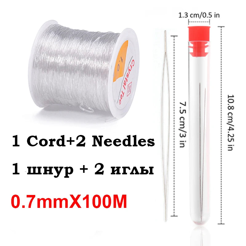 100M Plastic Crystal DIY Beading Stretch Cords Elastic Line Jewelry Making Supply Wire String jeweleri thread String Thread 0.7mmX100M Crystal 1 China