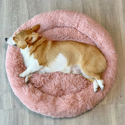 Very Soft Plush Dog Bed Cat House Donut Basket Fluffy Cushion Big Pet Pillow Mat Kennel Lounger Large Medium Small For Dogs Bed