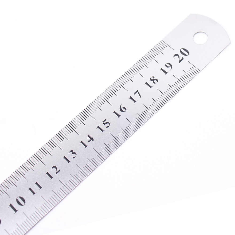 1PCS 20cm 8 Inch Straight Ruler Precision Stainless Steel Metal Ruler Double-sided Learning Office Stationery