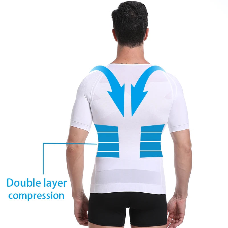 Classix Men Body Toning T-Shirt Slimming Body Shaper Corrective Posture Belly Control Compression Man Modeling Underwear Corset