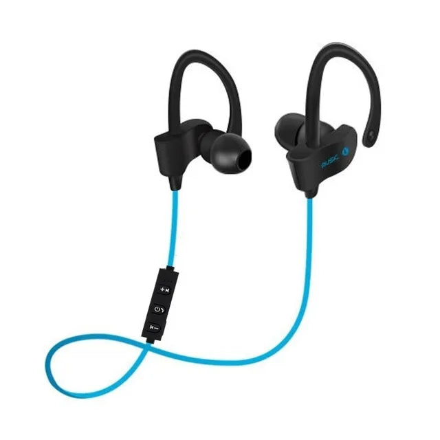 Bluetooth Earphone Earloop Earbuds Stereo Bluetooth Headset Wireless Sport Earpiece Handsfree With Mic For All Smart Phones 558 Blue