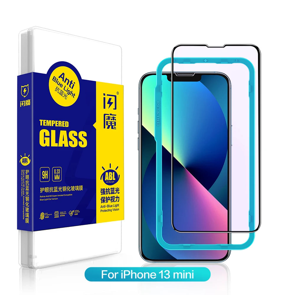 Tempered Glass Screen Protector For iPhone 13 Pro Max Full Cover Glass For iPhone 13 mini Anti Blue Light 1PCS iPhone 13 mini Tempered Glass