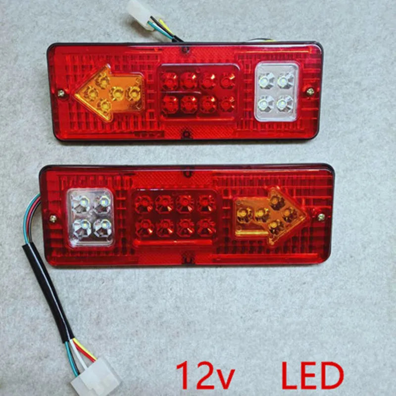 2X 12-72V 17 LED Taillight Trailer Truck Stop Rear Tail Light Auto Car Signal Lamp Lorries Boat Caution Reversing Fog Light Bulb