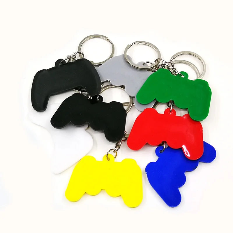 1PCS PVC new style Game Machine Keychain & Keyring Cute Gamepad Joystick Key Chain Keychains Bag Car Hanging fit men boy keys