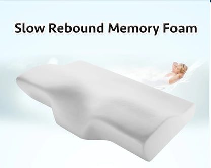 Memory Foam Bedding Pillow Neck protection Slow Rebound Memory Foam Butterfly Shaped Pillow Health Cervical Neck size in 50*30CM