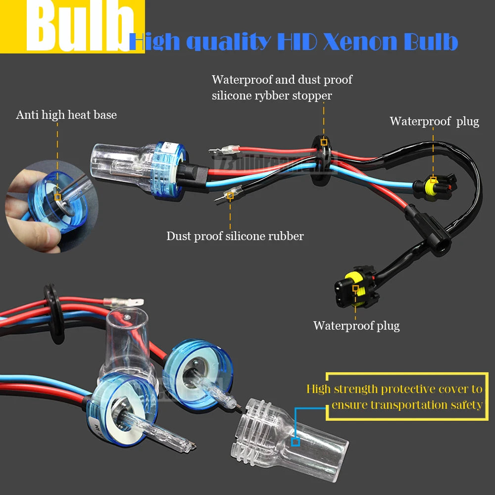 H1 H3 H7 H8 H9 H11 9005 HB3 9006 HB4 880 881 9012 HIR2 55W HID AC Xenon Bulb 12V Car headlight Fog Lamp 3000K 4300K 6000K 8000K