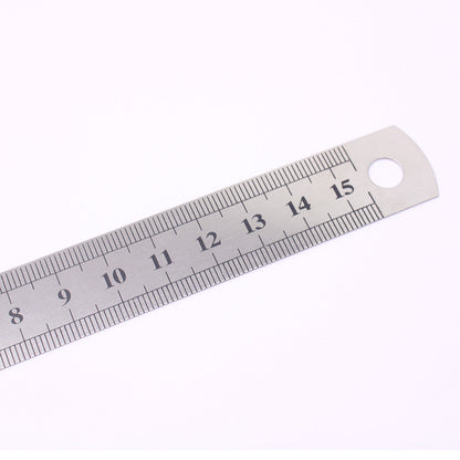 1PCS 15cm 6 Inch Ruler Precision Stainless Steel Metal Ruler Double-sided Learning Office Stationery Writing Supplies