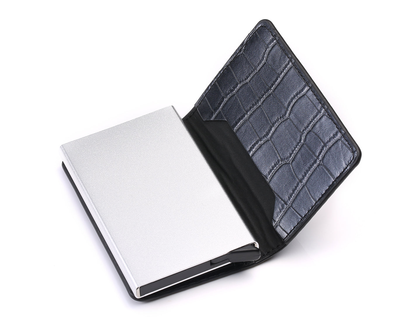 Credit Card Holder Men Woman Smart Wallet RFID Cardholder Carbon Fiber Leather Wallet Money Clip Purse Card Case