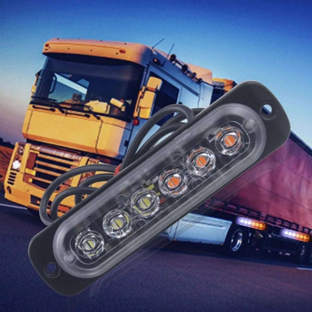 Universal Emergency Strobe Led Light 12/24V Memory Function Led Warning Side Marker Blinking Amber Light Bar Police Flash Light