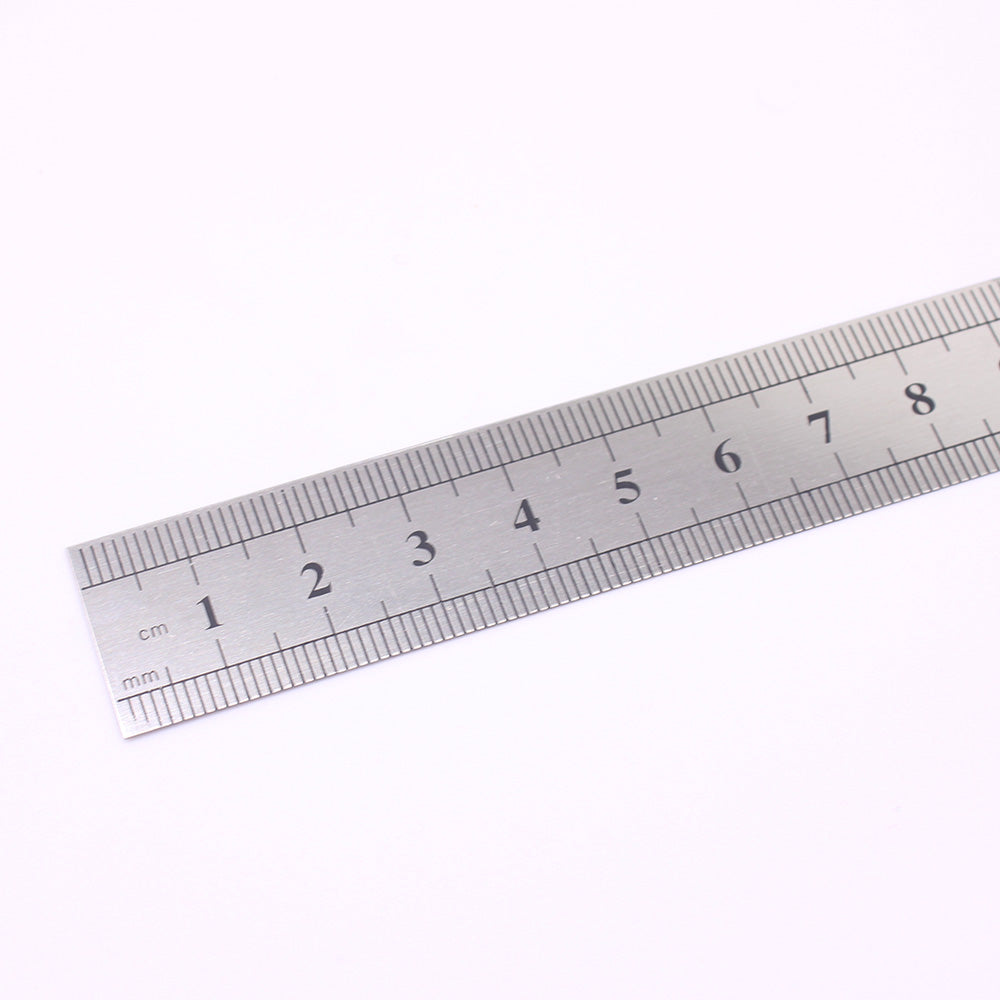 1PCS 15cm 6 Inch Ruler Precision Stainless Steel Metal Ruler Double-sided Learning Office Stationery Writing Supplies