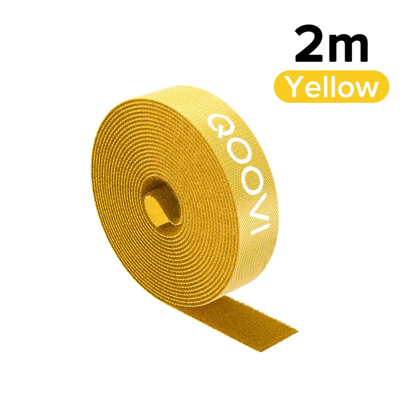 5m Cable Organizer Wire Winder Clip Earphone Holder Mouse Cord Management USB Charger Protector For iPhone Samsung Xiaomi Huawei 2m Yellow Velcro