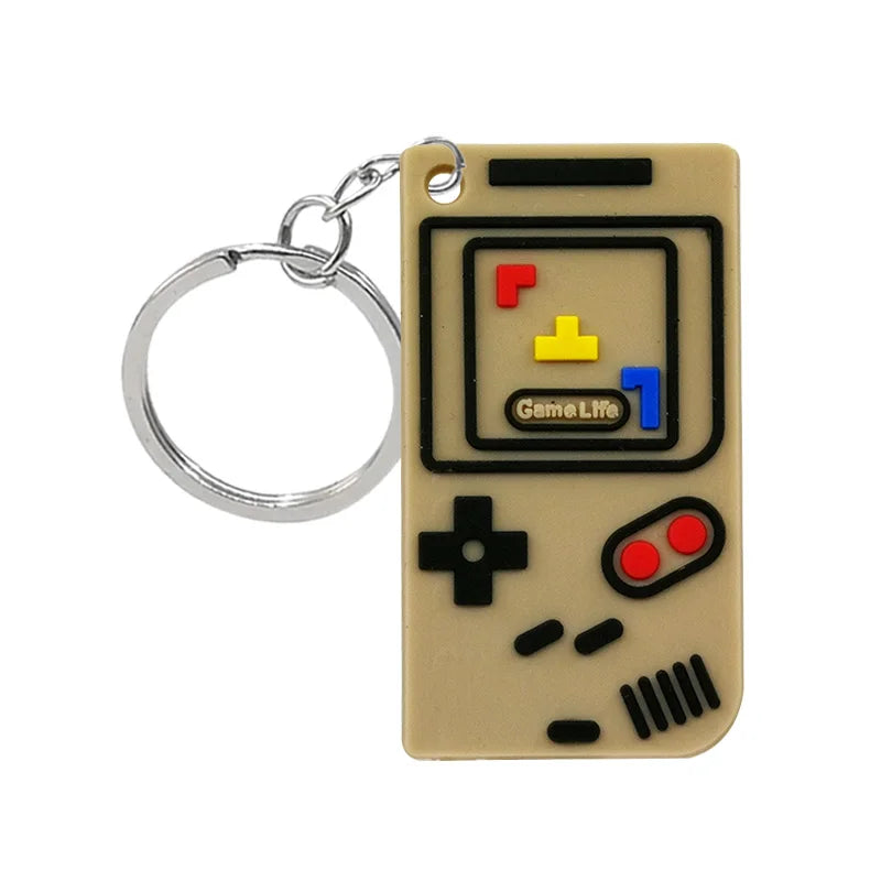 1PCS PVC new style Game Machine Keychain & Keyring Cute Gamepad Joystick Key Chain Keychains Bag Car Hanging fit men boy keys 7060-43