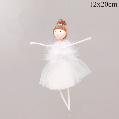 Happy New Year Gifts Christmas Angel Doll Navidad Xmas Tree Ornaments Christmas Decorations for Home Noel Natal Decor NF05-White