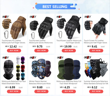 Touchscreen PU Leather Motorcycle Gloves