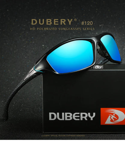 DUBERY® Polarized Night Vision Sunglasses Men's Driving Sun Glasses For Men Square Sport Brand Luxury Mirror Shades Oculos 120