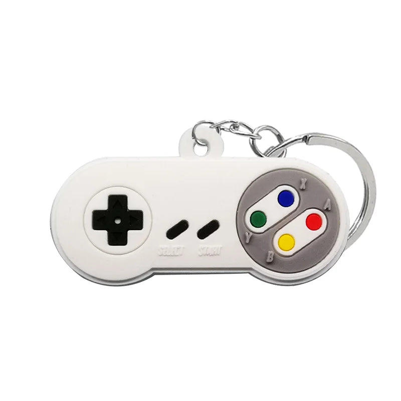 1PCS PVC new style Game Machine Keychain & Keyring Cute Gamepad Joystick Key Chain Keychains Bag Car Hanging fit men boy keys 7060-41