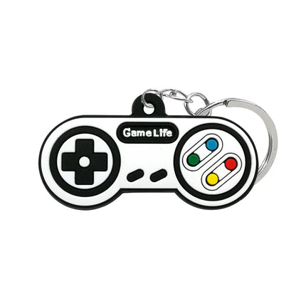 1PCS PVC new style Game Machine Keychain & Keyring Cute Gamepad Joystick Key Chain Keychains Bag Car Hanging fit men boy keys 7060-40