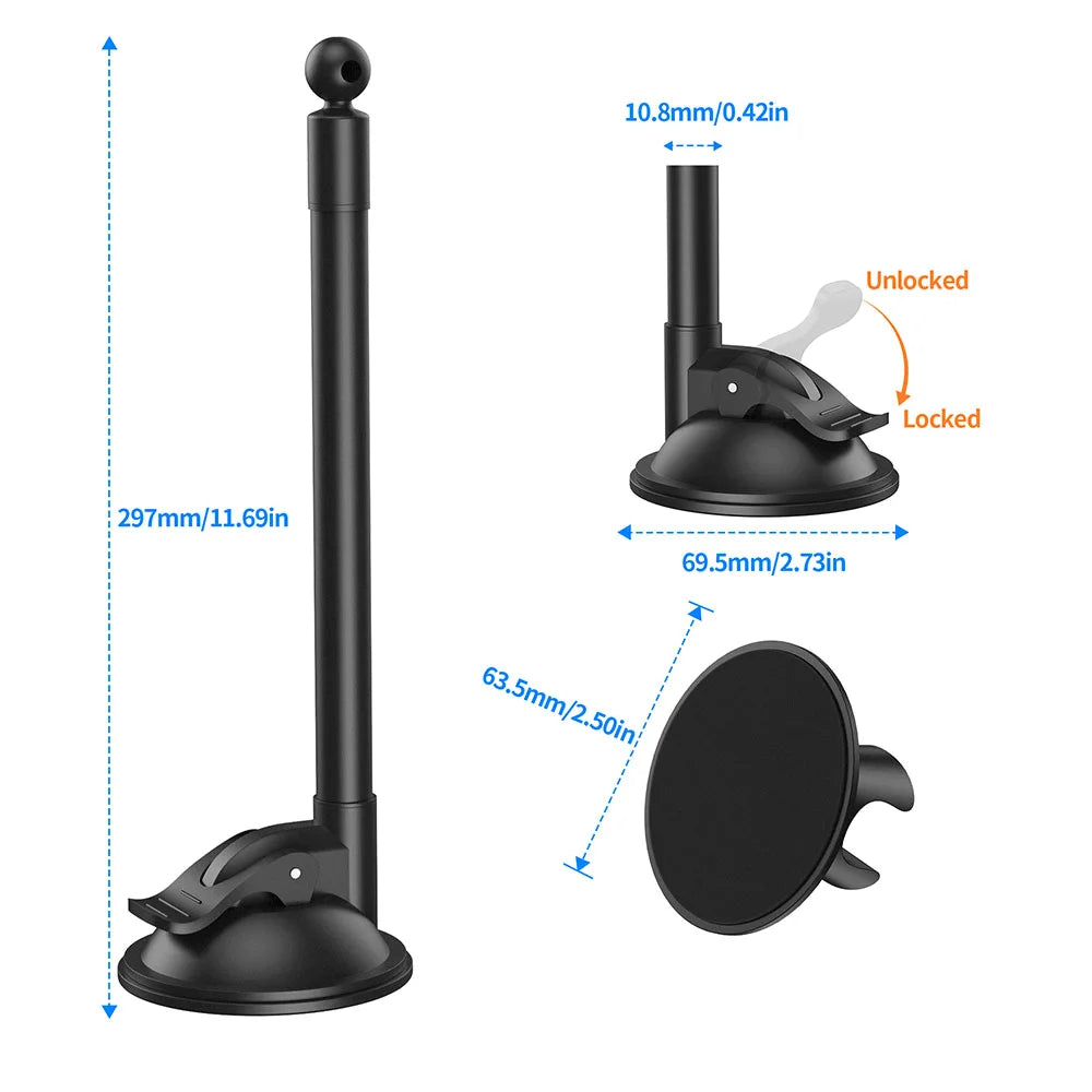 Windshield Car Phone Mount Universal Cell Phone Holder Stand Long Arm Holder for iPhone 11 12 13 Pro Xs Max Xiaomi Huawei