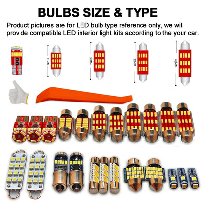 MDNG 10Pcs LED Interior Light Kit For 2006 2007 2008 2009 2010 2011 2012 Toyota RAV4 Canbus Car Bulb Dome Map Reading No Error