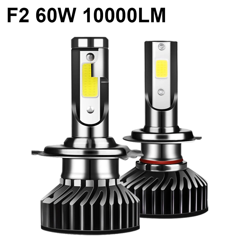 YHKOMS 80W 14000LM Car Haedlight H4 H7 H1 LED H8 H9 H11 4300K 5000K 6500K 8000K 25000K Auto fog Light 80W 16000LM 12V LED Bulb F2