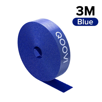 5m Cable Organizer Wire Winder Clip Earphone Holder Mouse Cord Management USB Charger Protector For iPhone Samsung Xiaomi Huawei 3m Blue Velcro