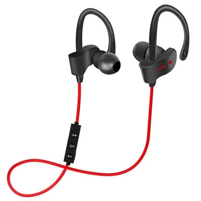 Bluetooth Earphone Earloop Earbuds Stereo Bluetooth Headset Wireless Sport Earpiece Handsfree With Mic For All Smart Phones 558 Red