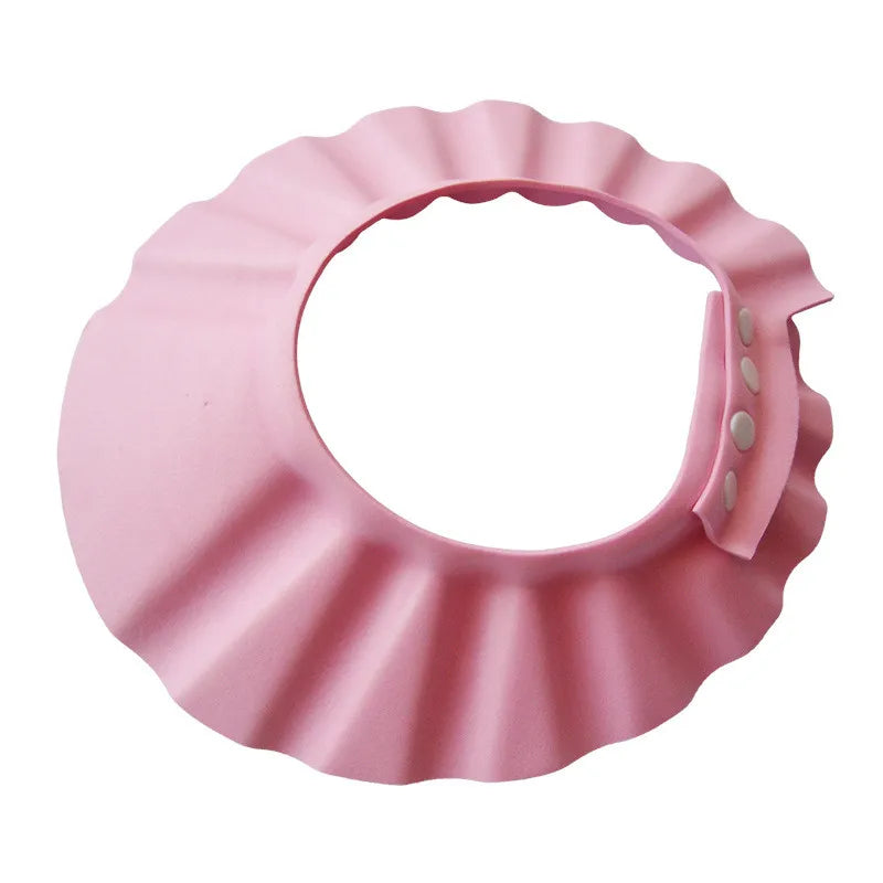 Safe Shampoo Shower Bathing Bath Protect Soft Cap Hat For Baby Wash Hair Shield Bebes Children Bathing Shower Cap Hat Kids Pink