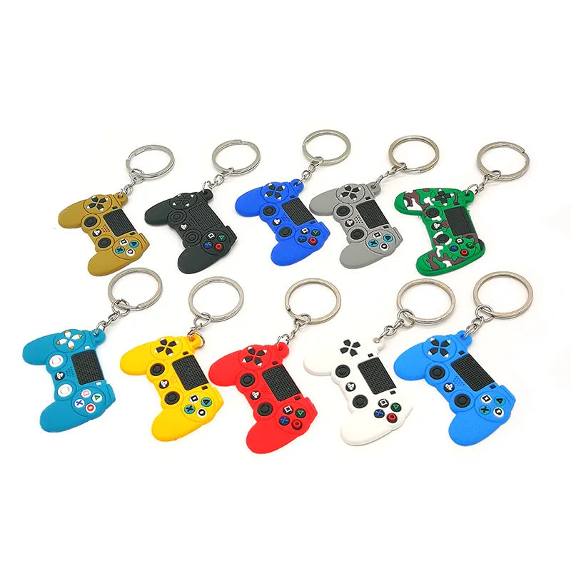 1PCS PVC new style Game Machine Keychain & Keyring Cute Gamepad Joystick Key Chain Keychains Bag Car Hanging fit men boy keys