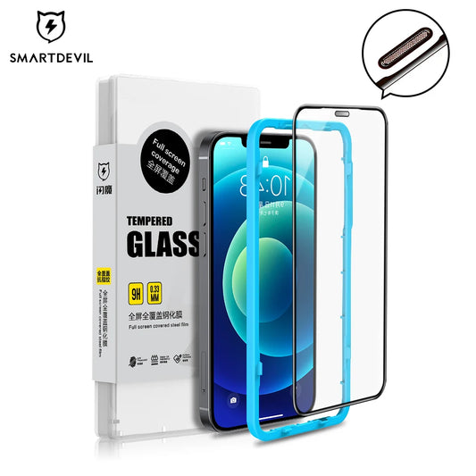 Screen Protector for iPhone 12 Pro Max 11 7 8 Plus X XS XR Full Cover HD Tempered Glass Protective Film HD Tempered Glass