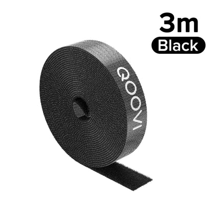 5m Cable Organizer Wire Winder Clip Earphone Holder Mouse Cord Management USB Charger Protector For iPhone Samsung Xiaomi Huawei 3m Black Velcro