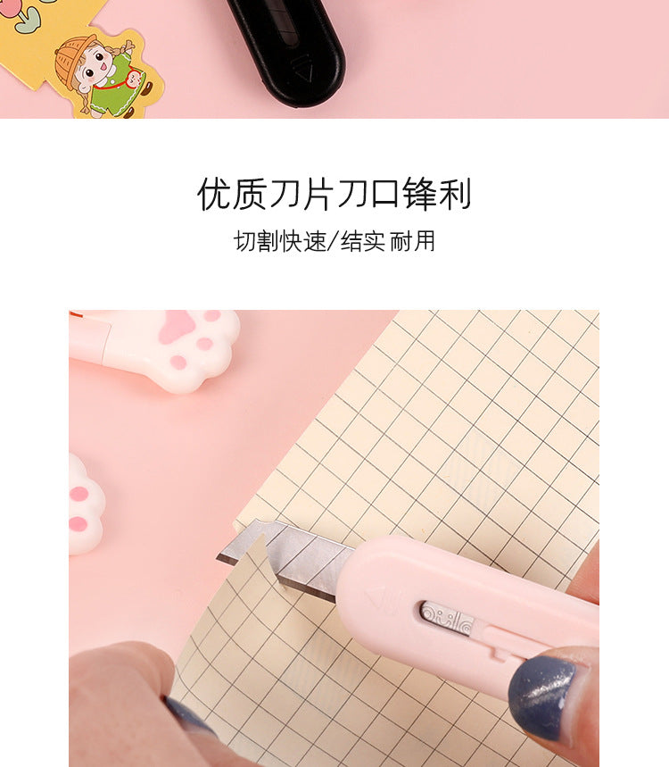 1Pc Art Cutter Kawaii Cat Claw Utility Knife Student Art Supplies DIY Tools Girl Gifts Creative Stationery School Supplies