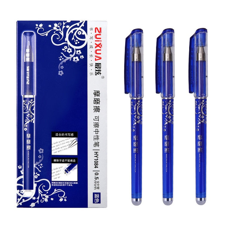 3Pcs/Set Constellation Erasable Gel Pens for School Office Writing Tools Kawaii Neutral Pen Stationery Gift 0.5mm Black Blue Ink