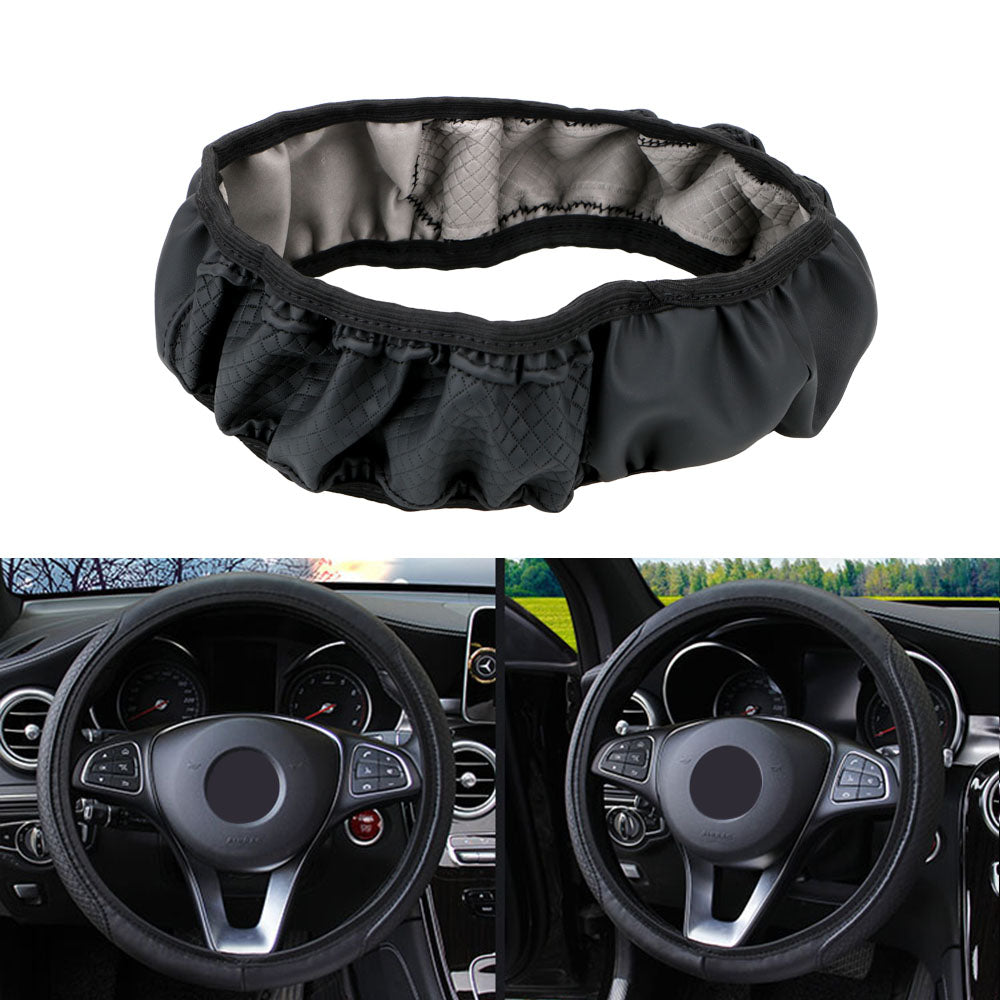 Universal Car Steering Wheel Cover Skidproof Auto Steering- Wheel Cover Anti-Slip Embossing Leather Car-styling Car Accessories