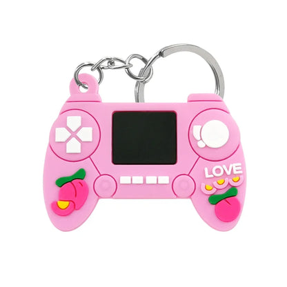 1PCS PVC new style Game Machine Keychain & Keyring Cute Gamepad Joystick Key Chain Keychains Bag Car Hanging fit men boy keys 7060-26