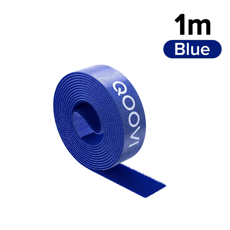 5m Cable Organizer Wire Winder Clip Earphone Holder Mouse Cord Management USB Charger Protector For iPhone Samsung Xiaomi Huawei 1m Blue Velcro