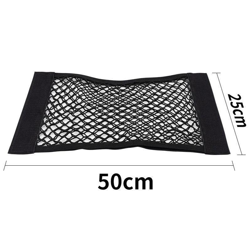 Car Back Rear Trunk Organizer Net Mesh Seat Elastic String Magic Sticker Universal Storage Bag Pocket Auto Organizer 50 x 25cm China