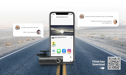 70mai Smart Dash Cam 1S English Voice Control 70 mai Car Camera 1080P 130FOV Wifi 70mai Car DVR Car Recorder Auto Recorder Wifi