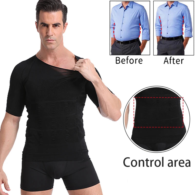 Classix Men Body Toning T-Shirt Slimming Body Shaper Corrective Posture Belly Control Compression Man Modeling Underwear Corset