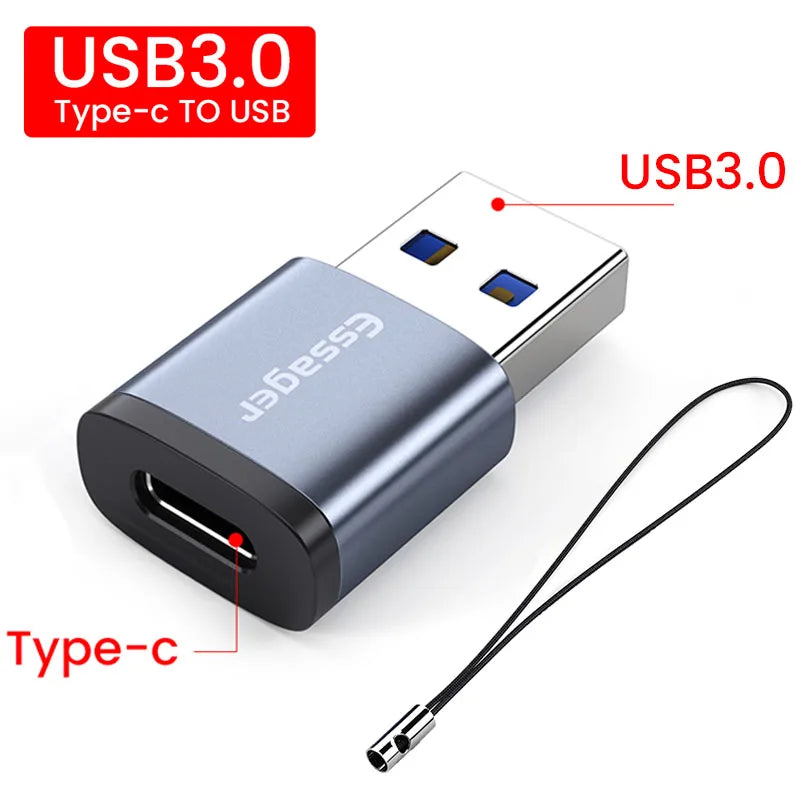 Essager USB 3.0 Type-C OTG Adapter Type C USB C Male To USB Female Converter For Macbook Xiaomi Samsung S20 USBC OTG Connector CN Type C to USB 3.0