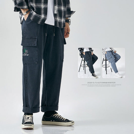 Hip Hop Cargo Pants Men Fashion Harajuku Harem Pant Streetwear Casual Joggers Sweatpant Multi-Pocket Men Jean