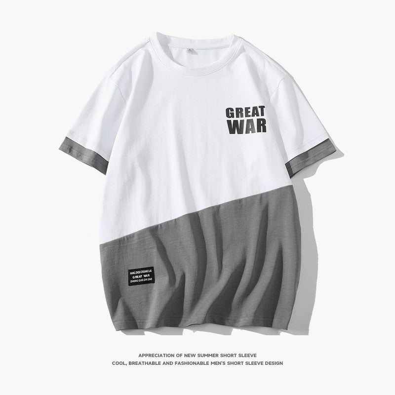Hip Hop Loose Mens Streetwear T-shirts Casual Classic Summer Short Sleeves Black White Tshirt Tees Oversize 896 3